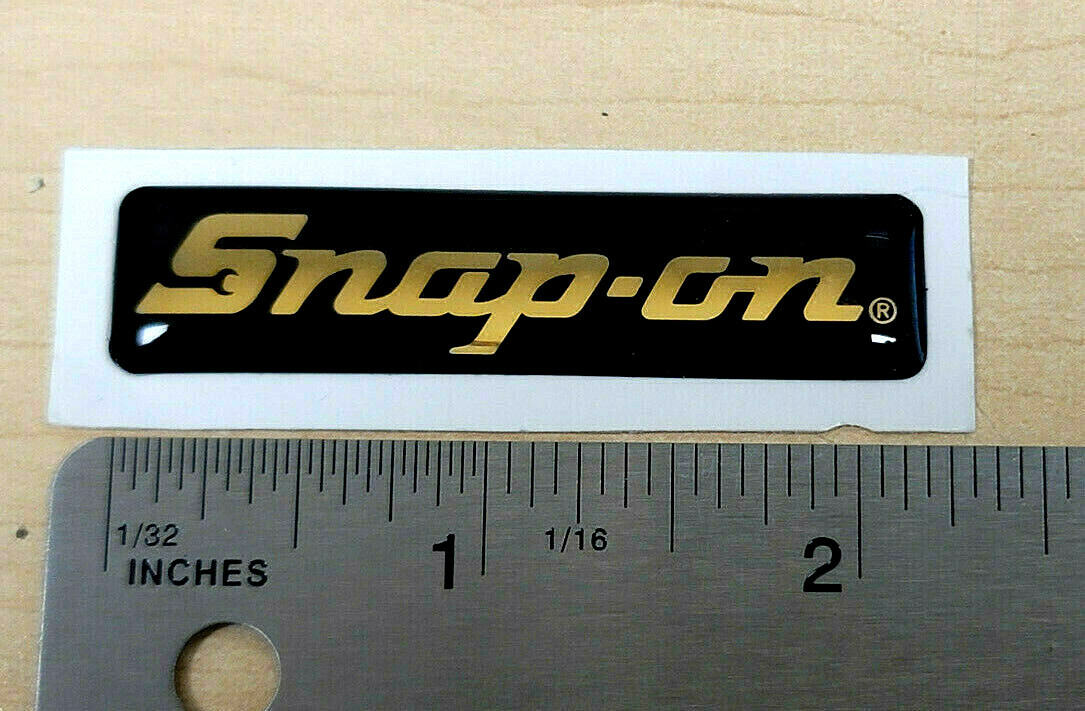 NEW SNAP-ON LOGO TOOL BOX CART 3D ROLL CAB GOLD BADGE EMBLEM DECAL ORIGINAL