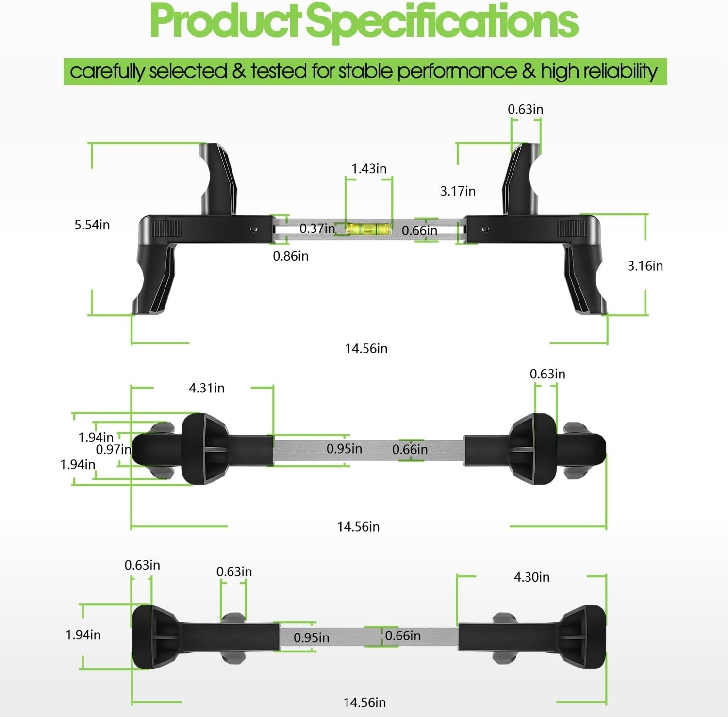 ATD-3100 Steering Wheel Level Alignment Tool -Diameter 270-340mm, Spring-Loaded