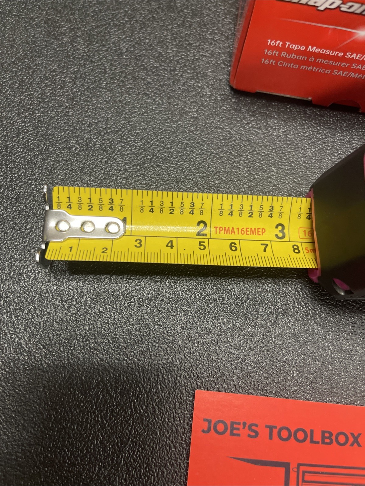 Snap-On Tools 16FT tape Measure SAE / Metric Electric Pink TPMA16EMEP