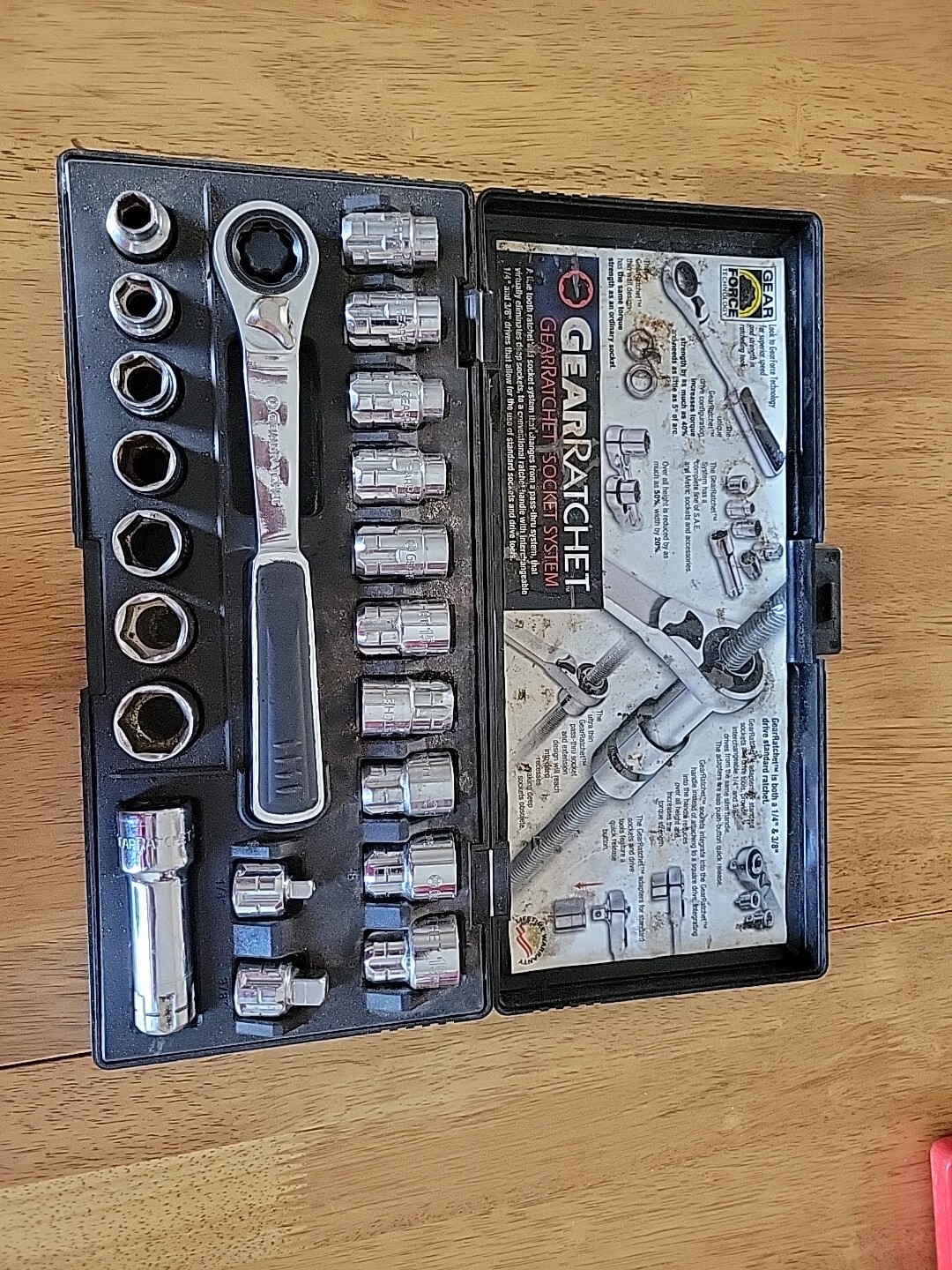 GearForce 21-Piece GearRatchet Combination SAE & Metric Socket Set In Case