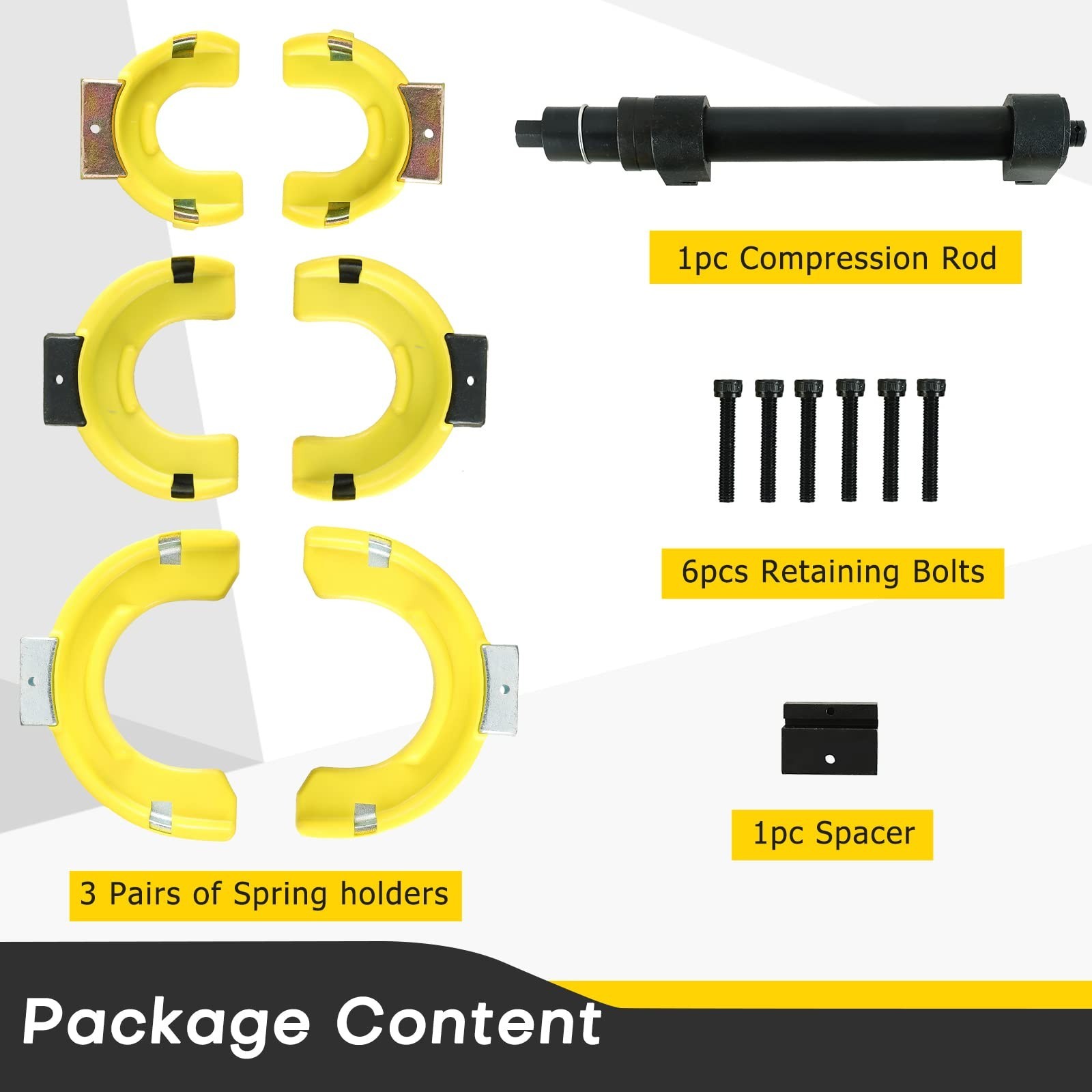 Universal Macpherson Spring Compressor Kit – Interchangeable Fork Strut Tool Set