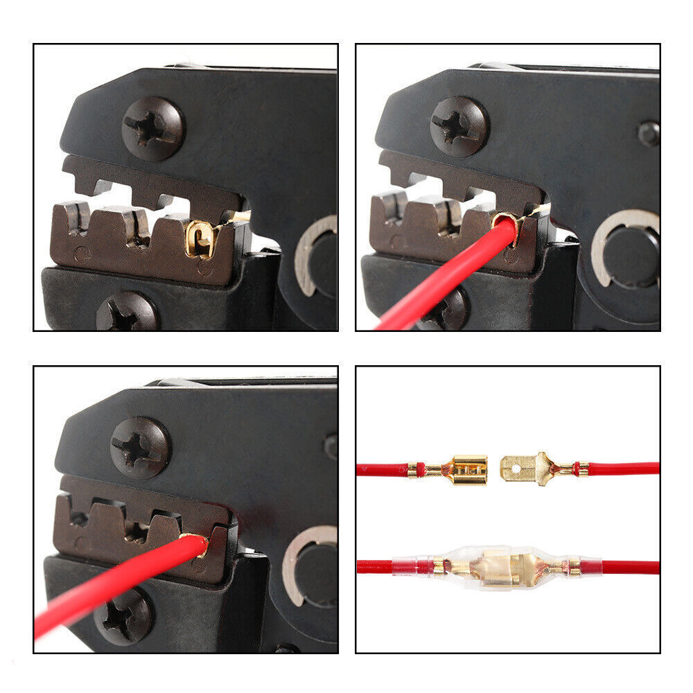 Insulated Cable Connectors Terminal Wire Crimper Pliers Ratchet Crimping Tool
