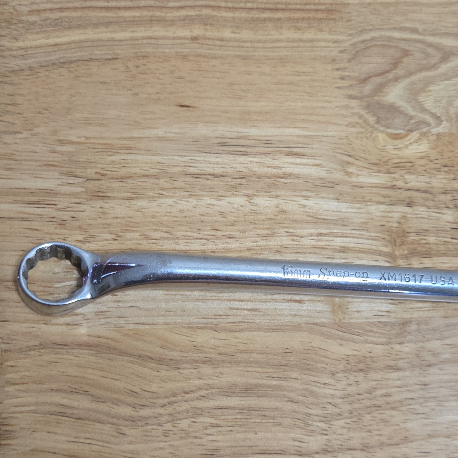 Snap-on XM 1617 Double Box End Wrench 16mm 17mm 12-Point Metric USA Flank Drive