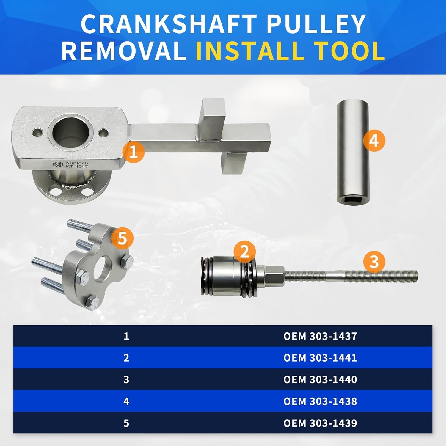 Engine Timing Chain Crankshaft Tool Kit for Land Rover Jaguar 3.0L V6 5.0L V8