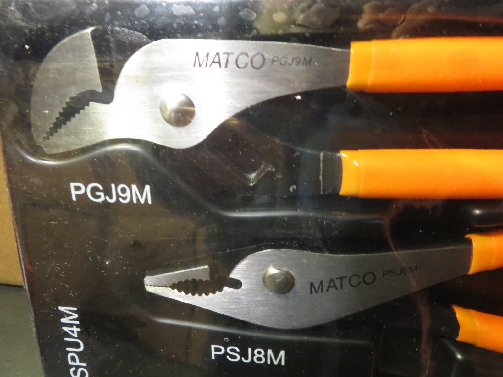 Matco SPU4M 4Pc. universal Pliers Set Orange w/tray New