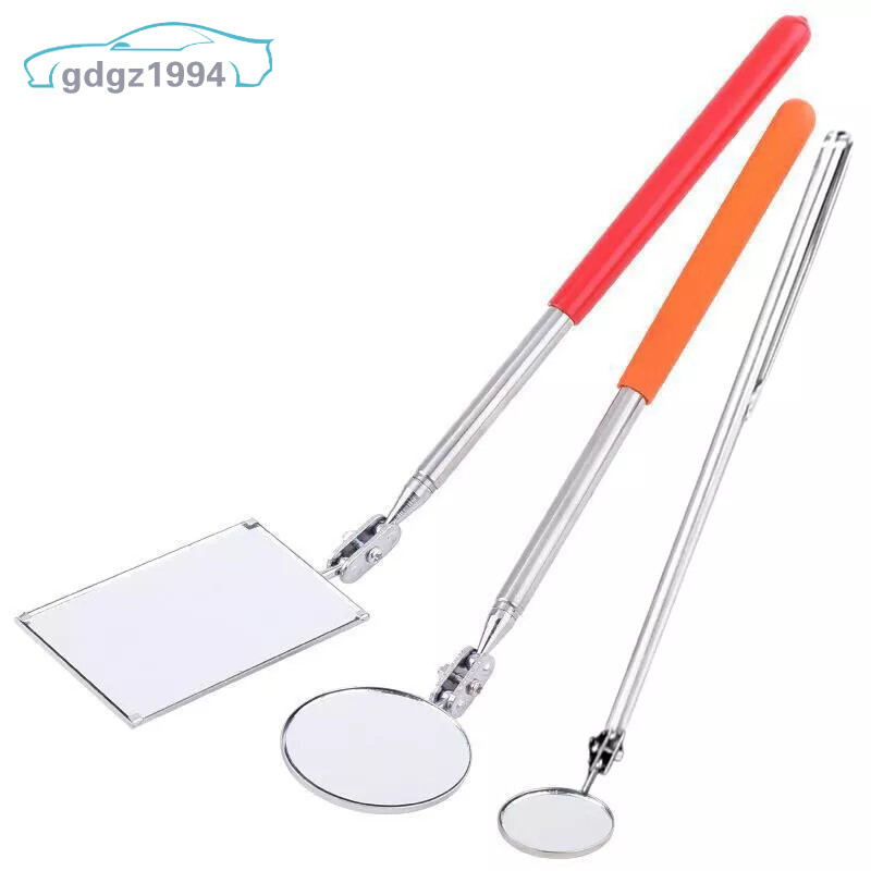 3PCS Telescoping Inspection Mirror Round Square Mirror Inspection Tool Checking