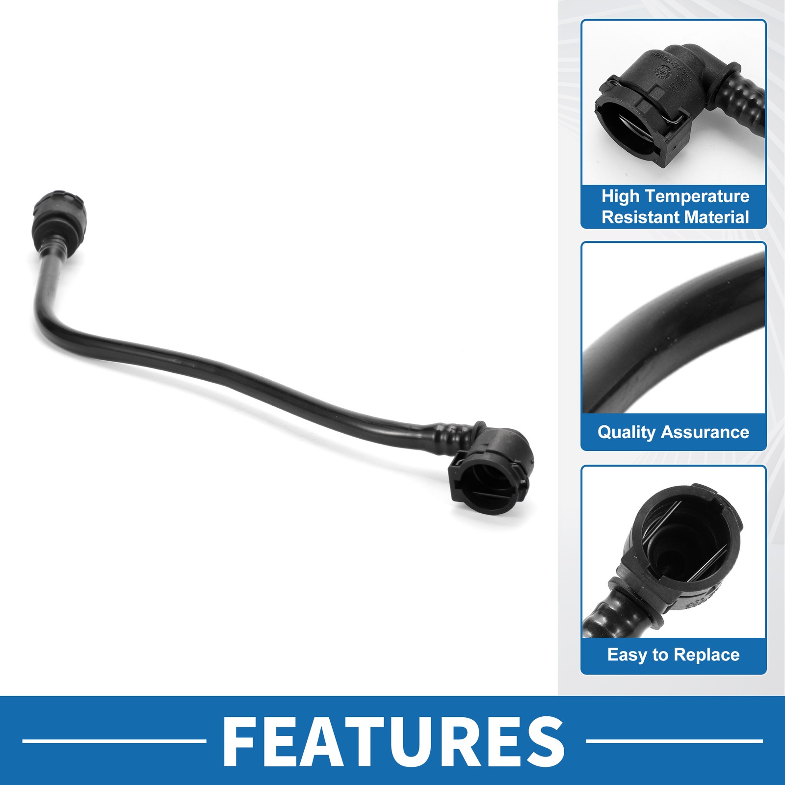 Radiator Hose No. 17128678495 for BMW 840i 2020-2023 Black Plastic