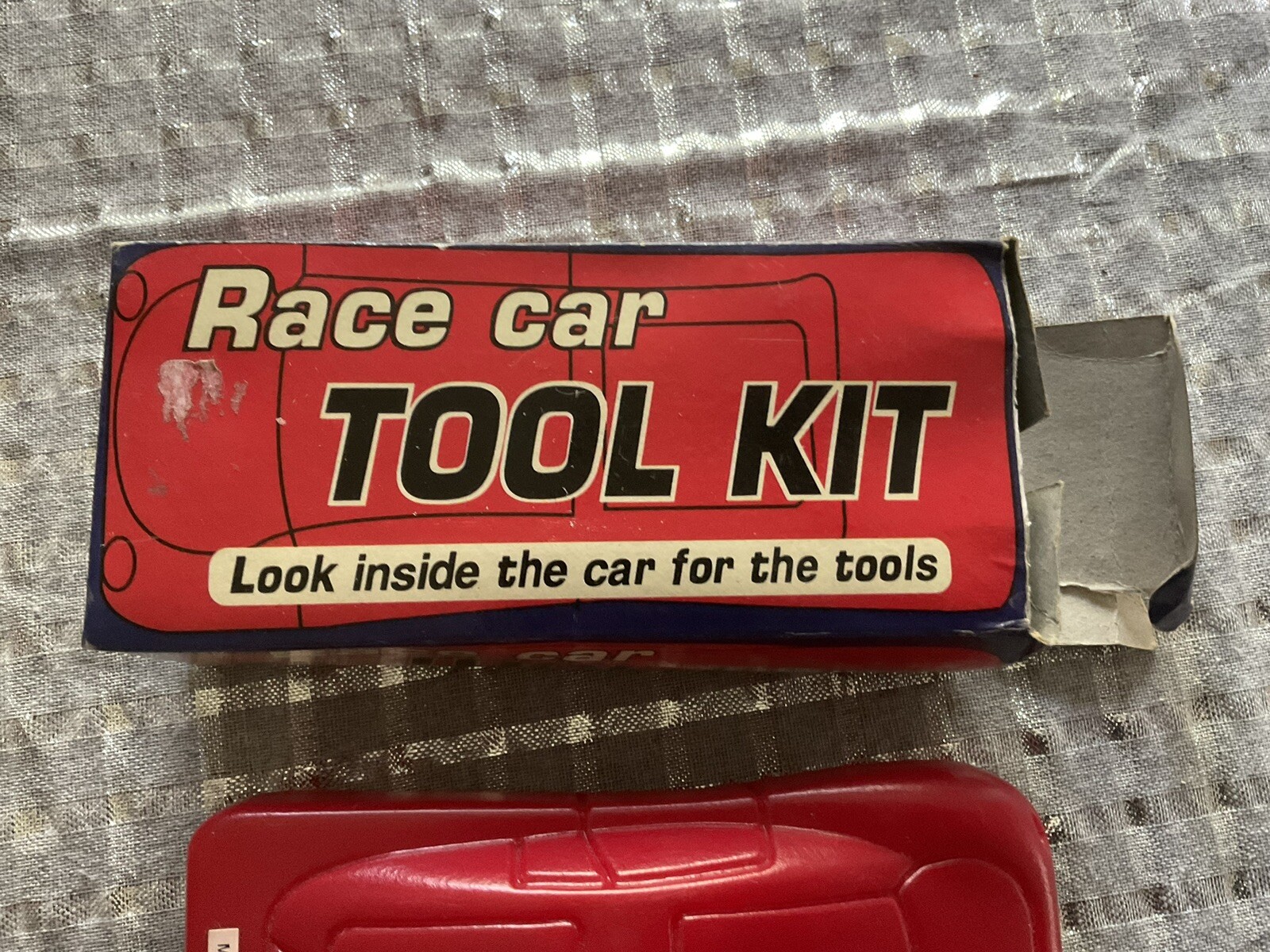 RACE CAR CASE TOOL KIT RED OB TOOLS VINTAGE OLD NOVELTY