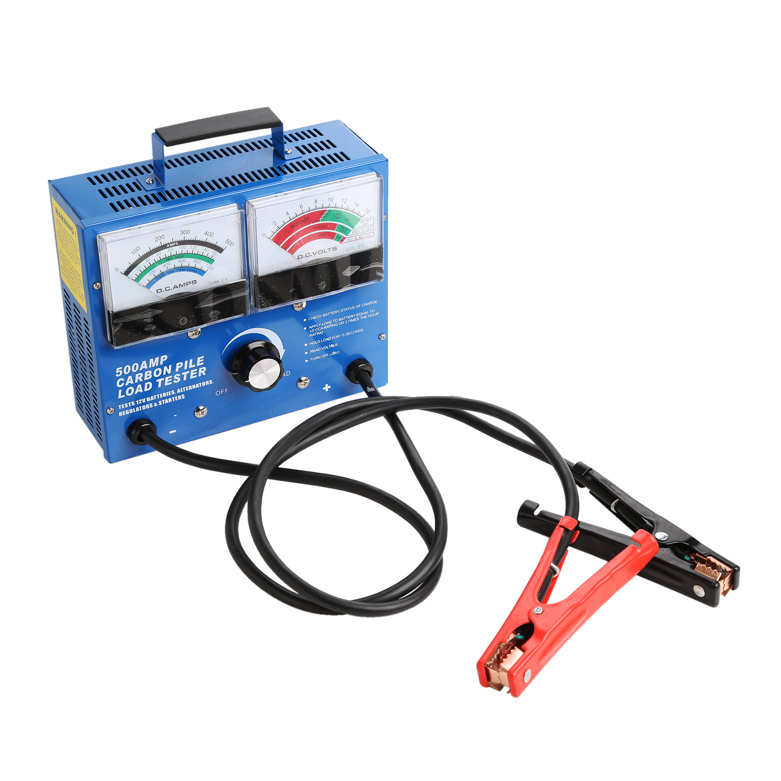 500 Amp Carbon Pile Load Tester Test 6-12 Volt Battery, Alternator, Regulator