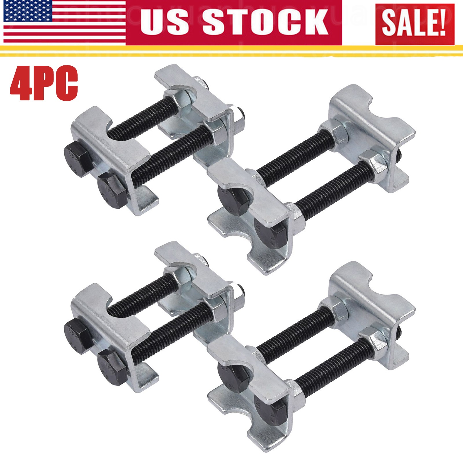 4 pc Mini Coil Spring Compressor Adjustable Spring Struts Shocks Adjuster Tool
