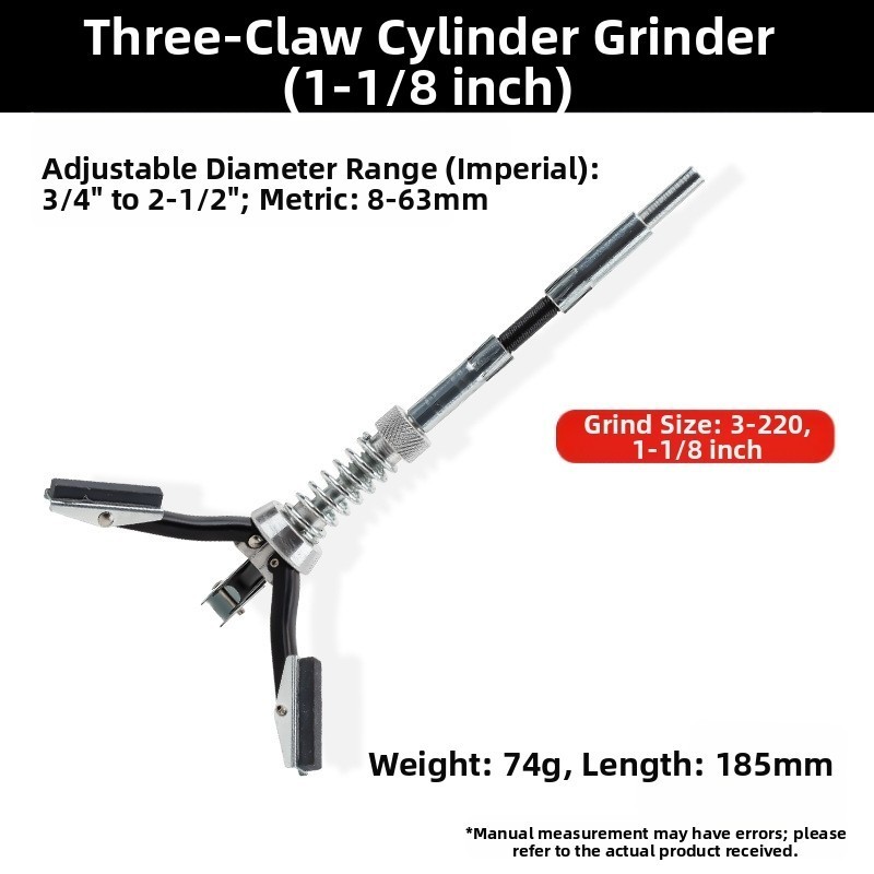 Three Jaw Design Cylinder Hone Tool Adjustable Diameter 3 Over 4 Inch To 7 Inch