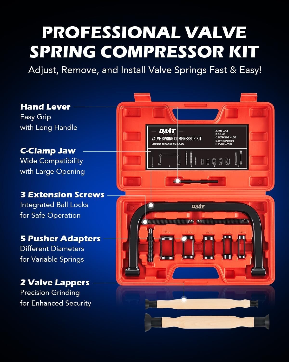 Corrosion-Resistant Valve Spring Tool Set for Motorcycles & Small Engines