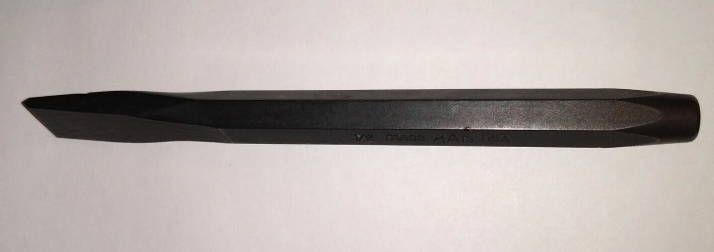 Mac C16SS 1/2″ x 6″ Flat Tip Black Oxide Finish Flat Tip Steel Chisel