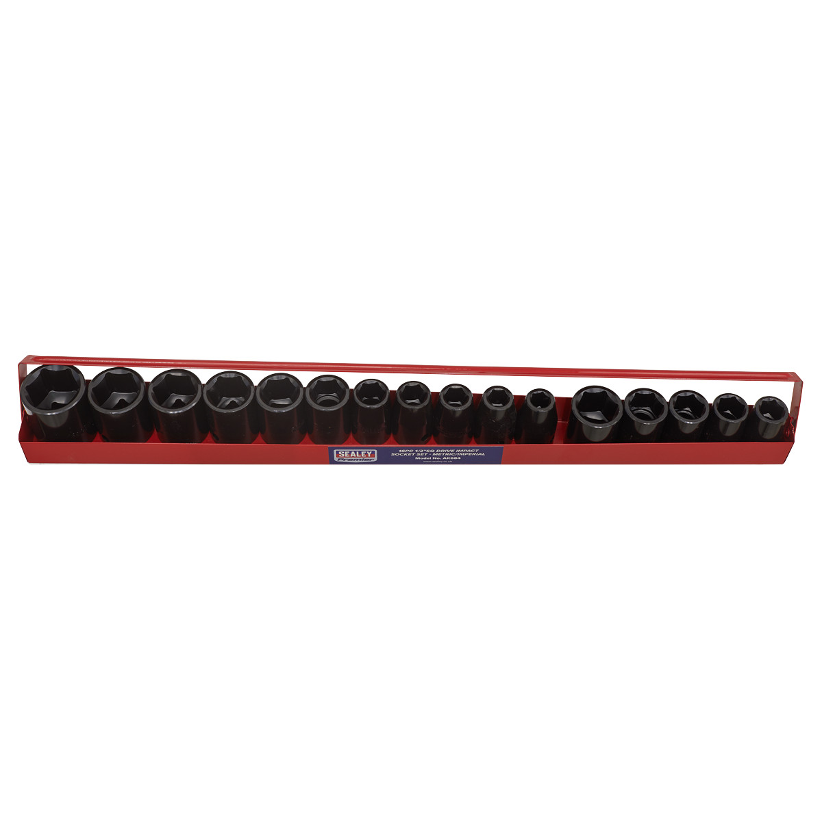 Sealey Tools AK684 Impact Socket Set 16pc 1/2″Sq Drive Metric Imperial In Tray