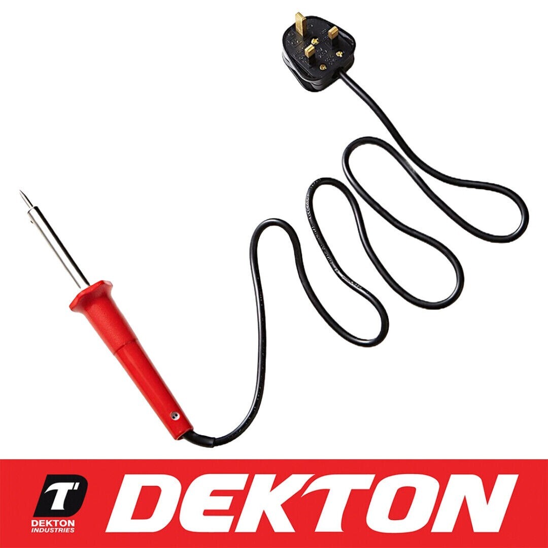 Dekton Soldering Iron 30W Electric Welding Gun With Precision Tip UK Plug