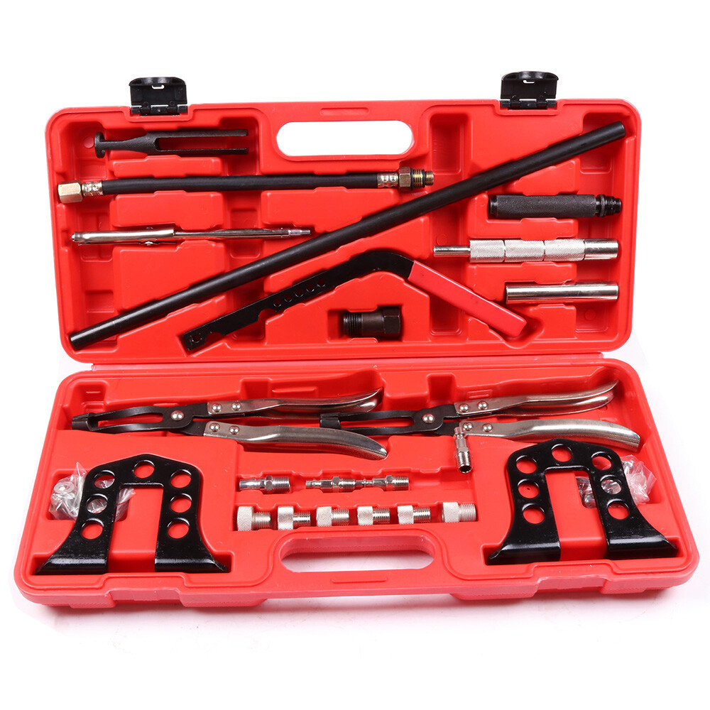 23PCS Valve Spring Compressor Stem Seal Installer Remover OHV OHC Tool Set Steel