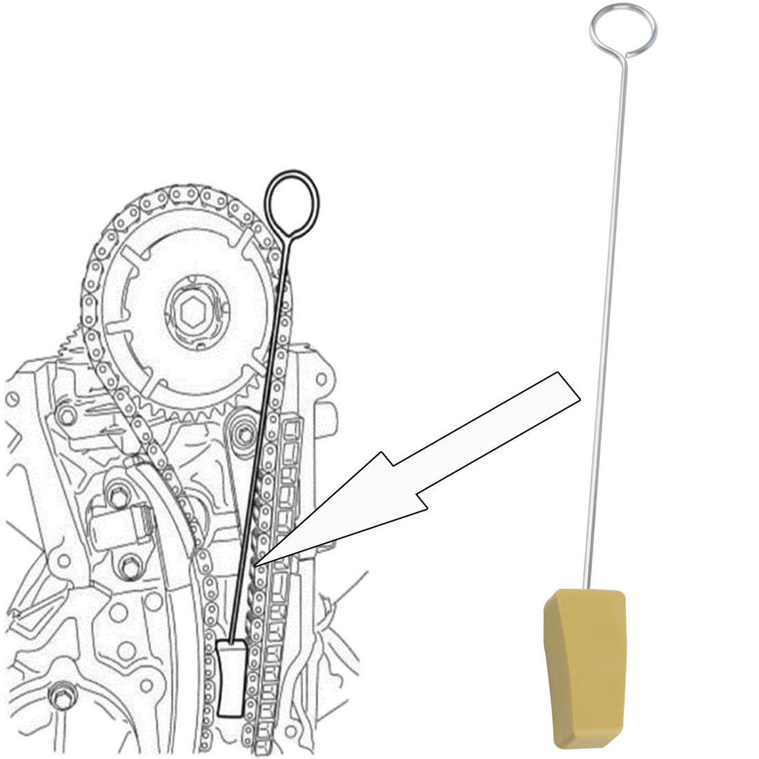 Timing Chain Locking Wedge Holding Tool For 2005-2014 Ford 4.6L 5.4L 3V Engines