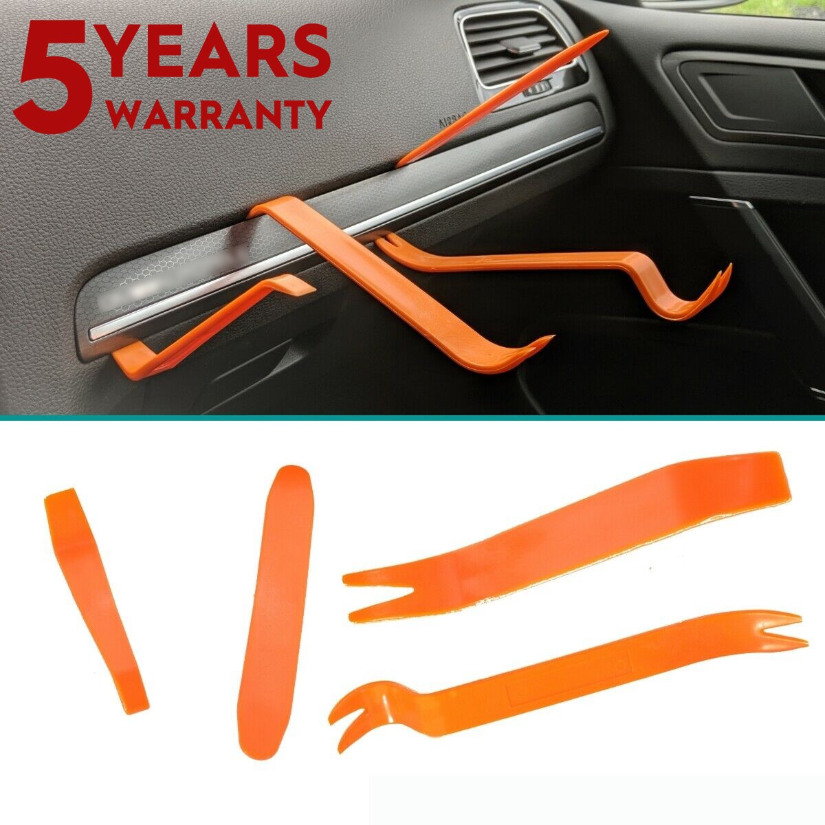 4Pc Car Door Trim Removal Tools Auto Panel Clip Dash Interior Body Open Pry Kit