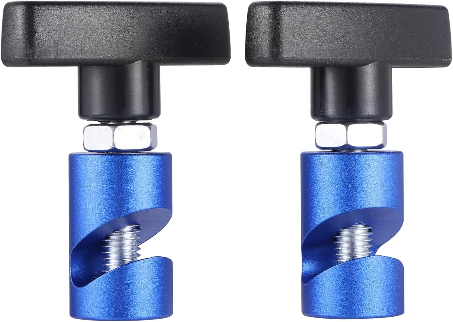 2Pcs Blue 2-in-1 Hood Strut Clamp 14mm Spark Plug Gap Tool Lift Support Clamp