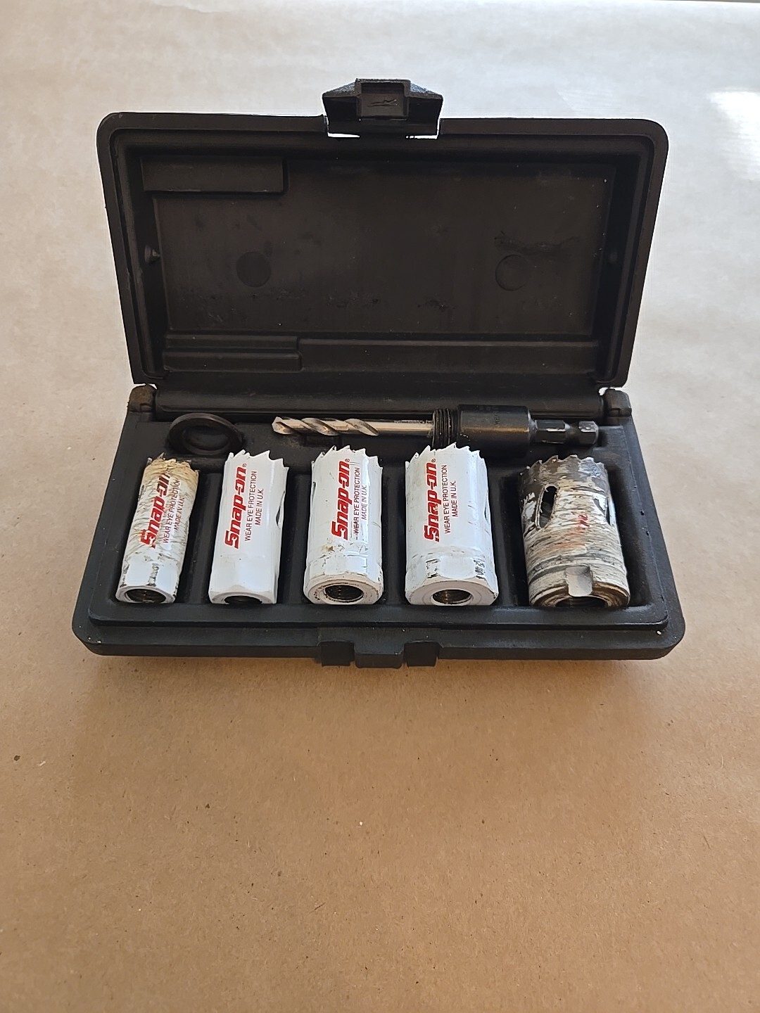 Snap On 6PC Hole Saw Set 3/4″,7/8″,1-1/8″,1-1/4″ Incomplete Read Ad LHS606D