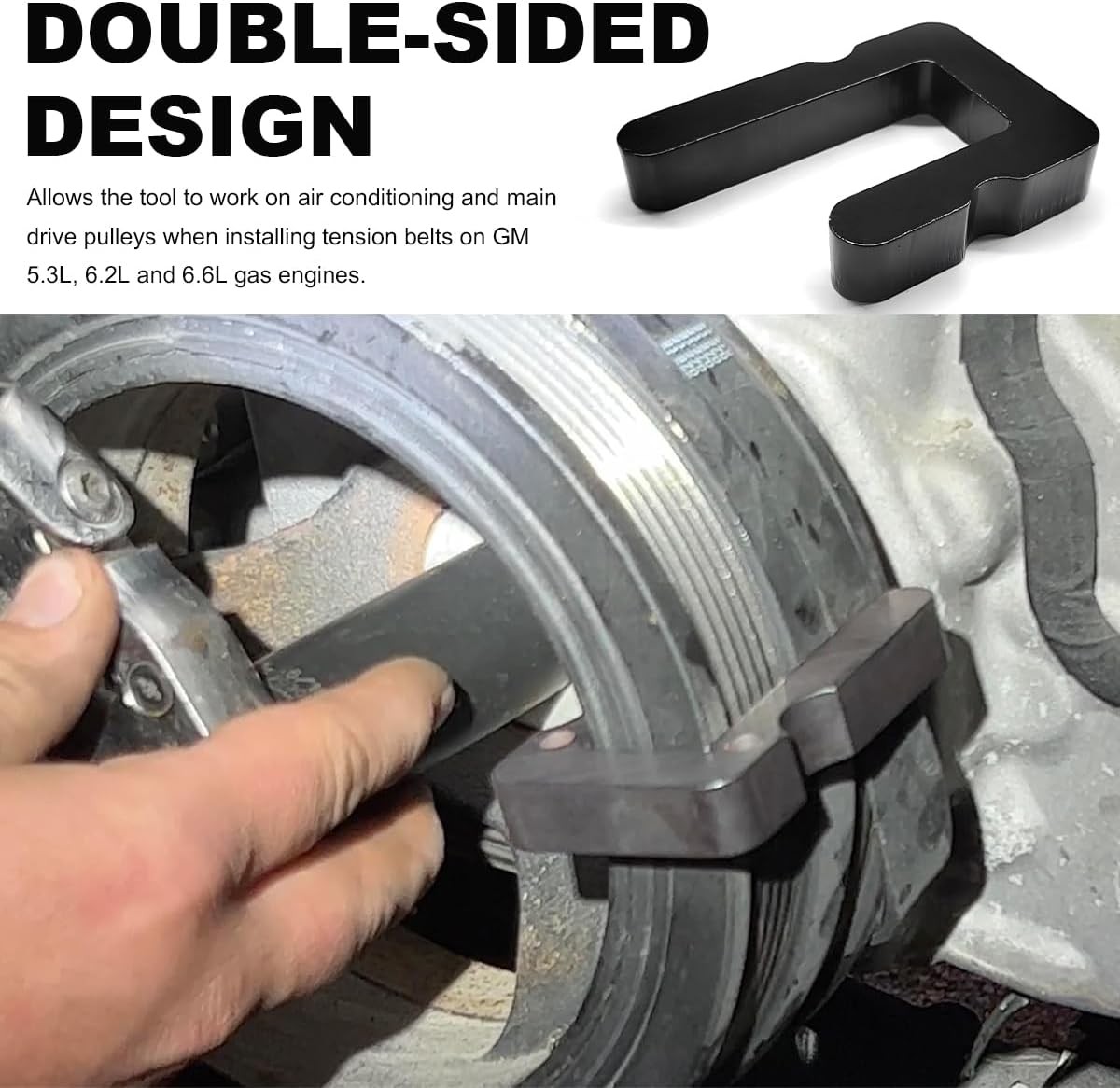 59560 Belt Fitting Tool Compatible With GM V8 5.3L 6.2L 6.6L Stretch Belts