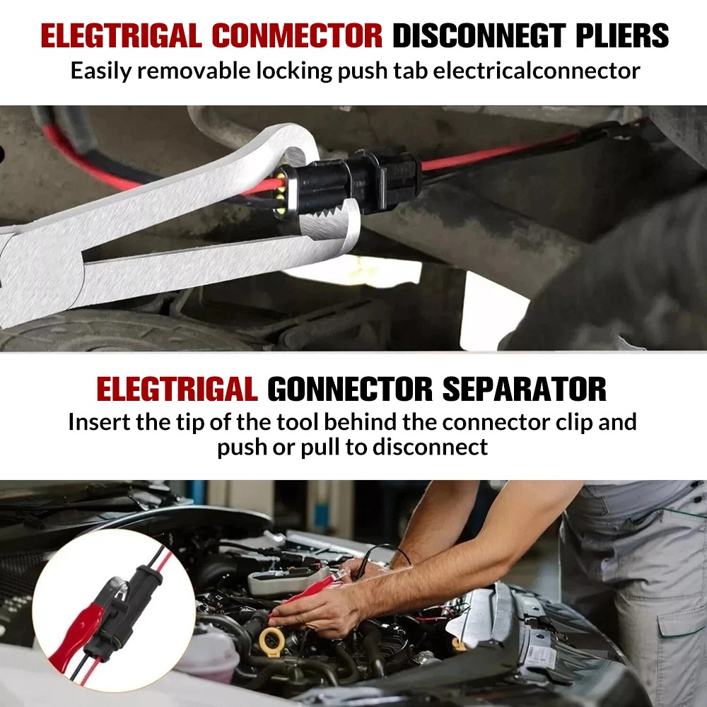 2Pcs Auto Electrical Disconnect Pliers Cars Connector Separator Removal Tool Kit