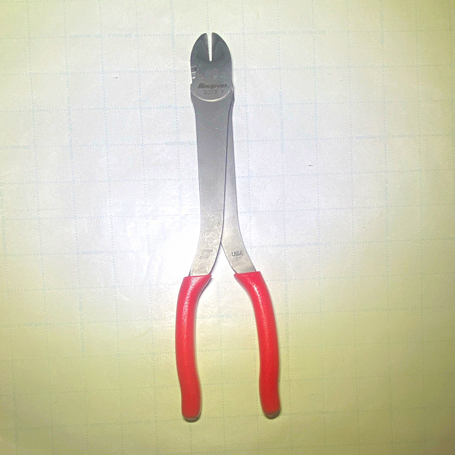 Snap-on 312CF 7in Diagonal Cutting Pliers/Nippers Non-Slip Grip Red/Silver