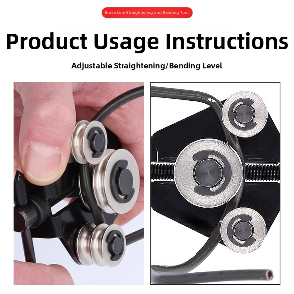 Adjustable Brake Line Pipe Bender and Straightener Tool T Shaped Drive Rod