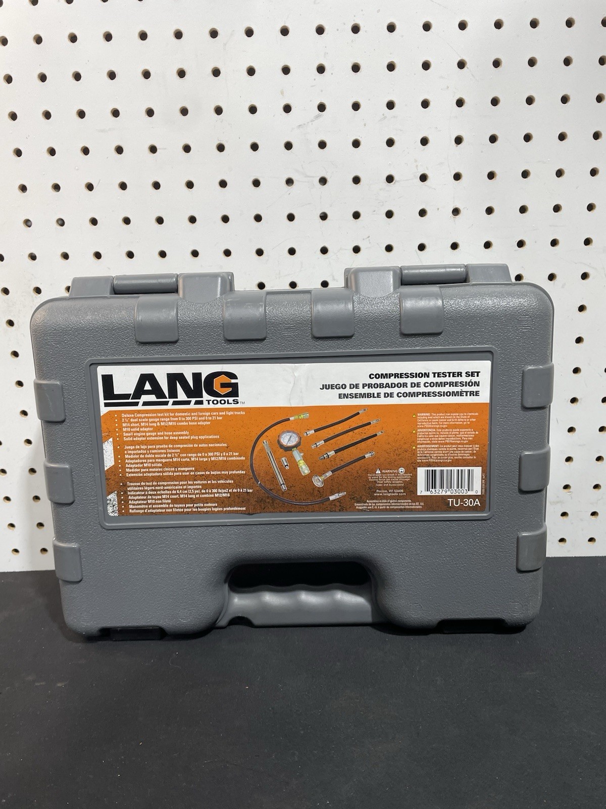 LANG TU-30A Compression Tester Kit 0–300 PSI Engine Cylinder Gauge Set