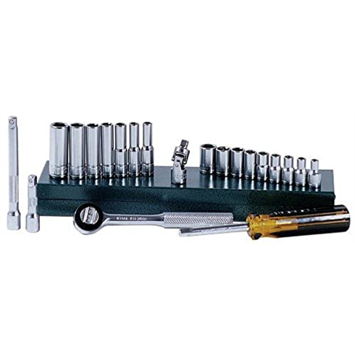 K-Tool 26000 21 Piece 1/4″ Drive Metric 6-Point Chrome Socket Set