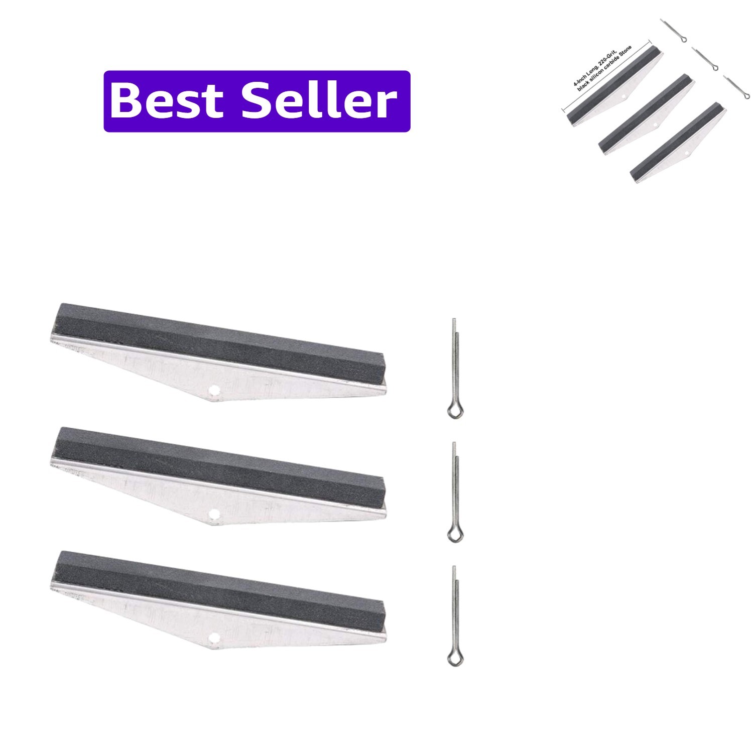 Engine Cylinder Hone Replacement Stones 4″ Long 220 Grit 3- Piece Packed