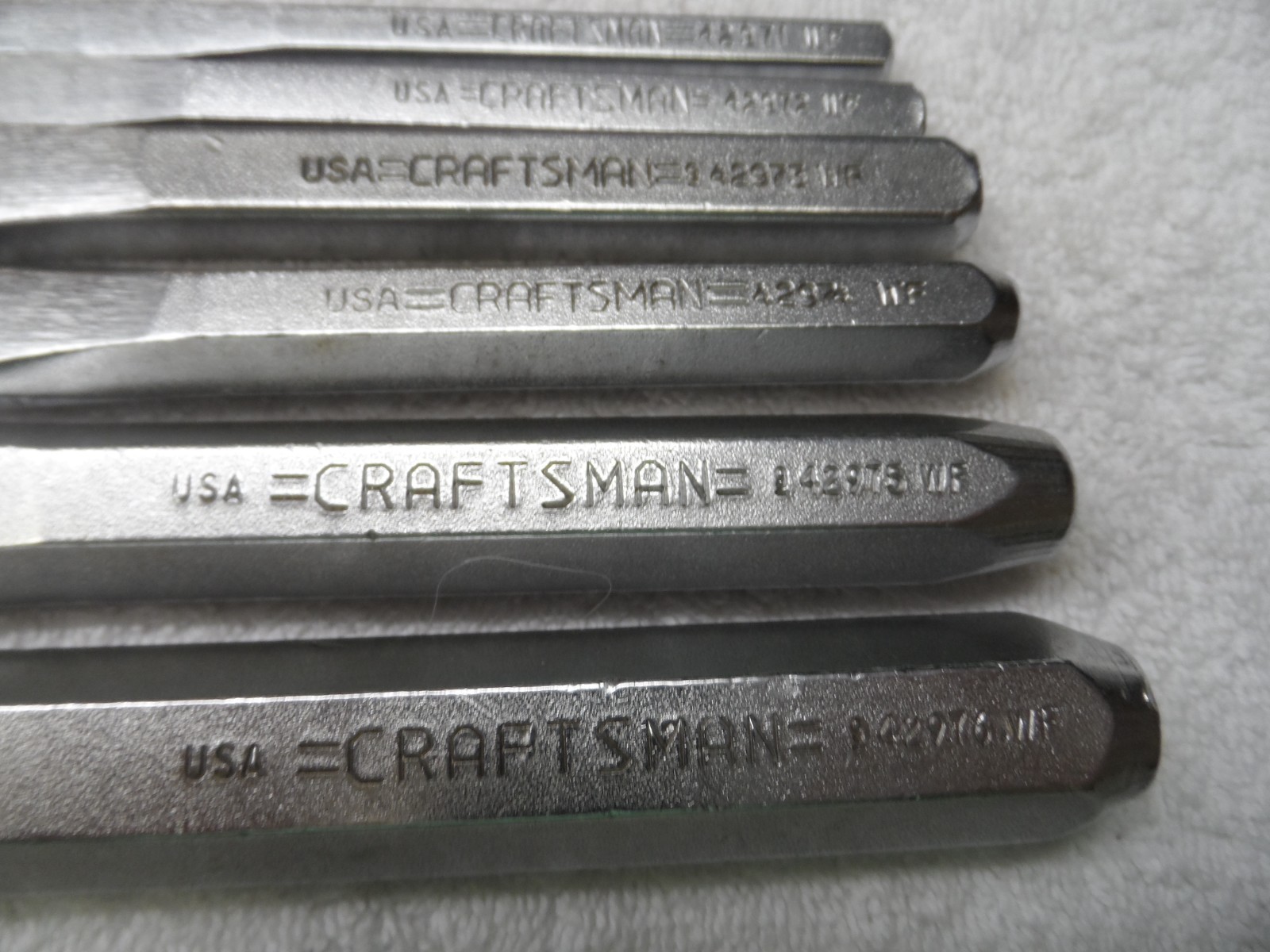 Craftsman Chisel Set, made in USA, PN 42971 to 42976 – 6 pcs (vintage)