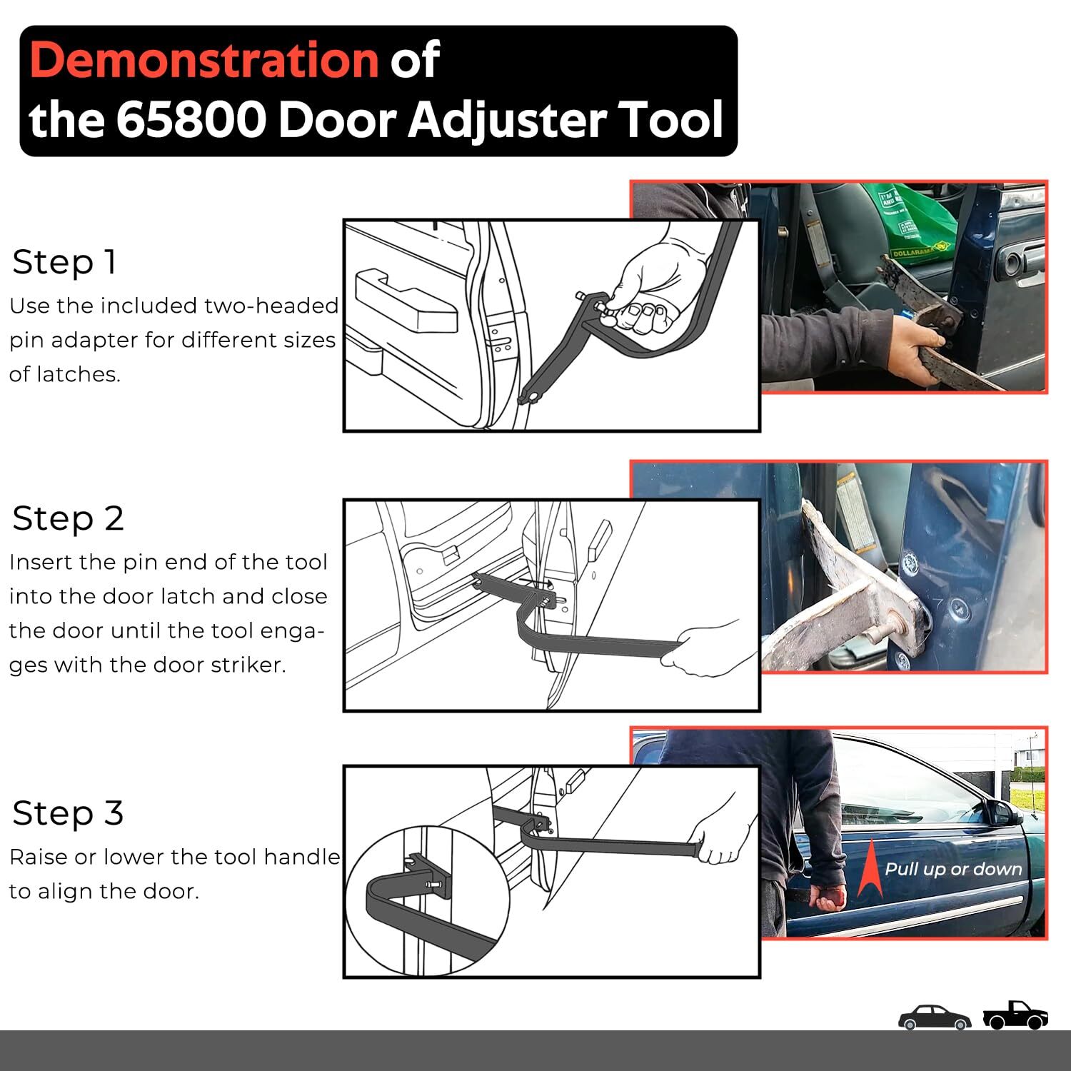 Door Adjuster Aligning Tool 65800 Auto Collision Repair Tool For Most Cars