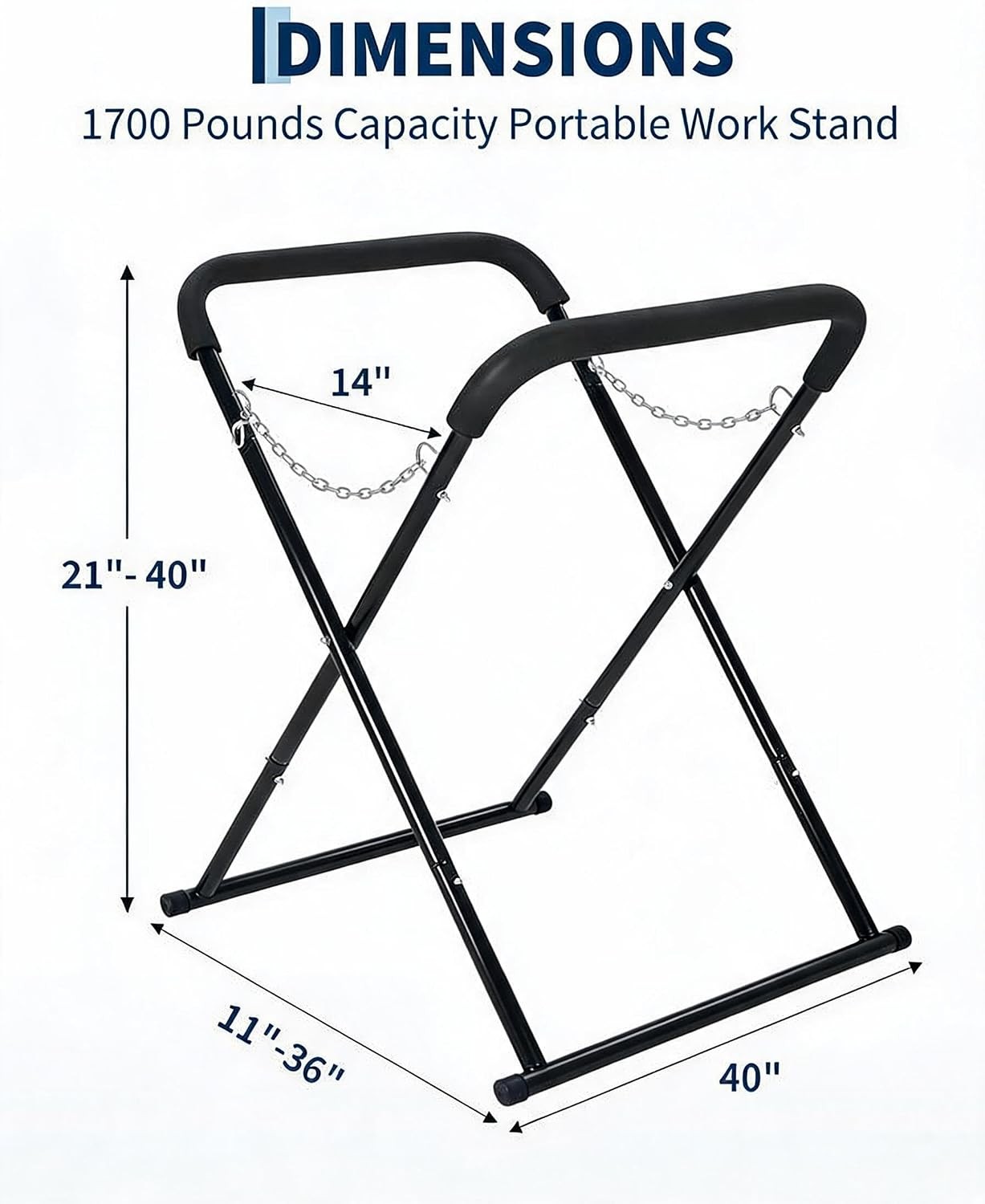 2-Pack Portable Workbench Folding 500 LBS Automotive Fender Bumper Work Stand