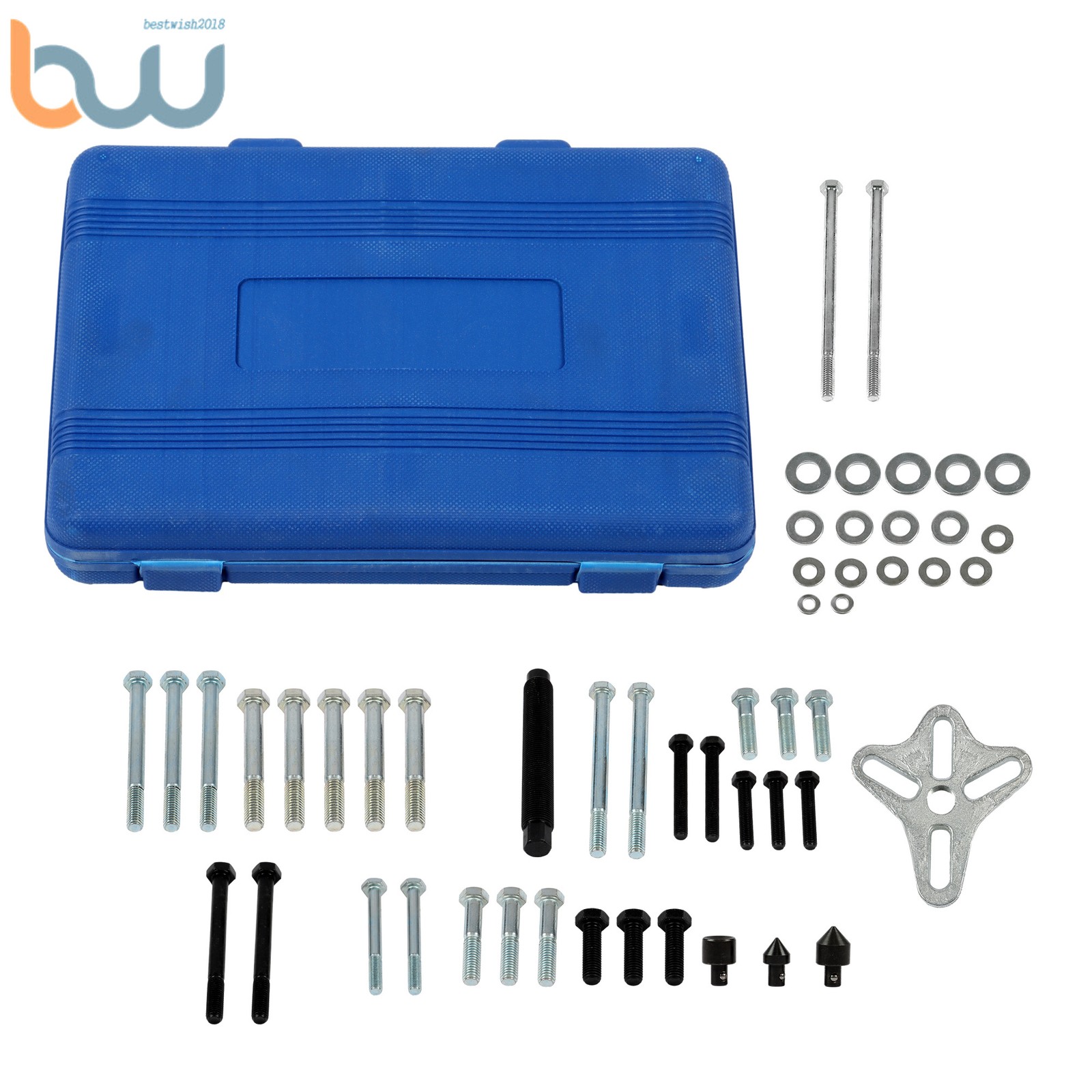 Harmonic Balancer Puller Steering 46pcs Wheel Crankshaft Pulley Removal Set New