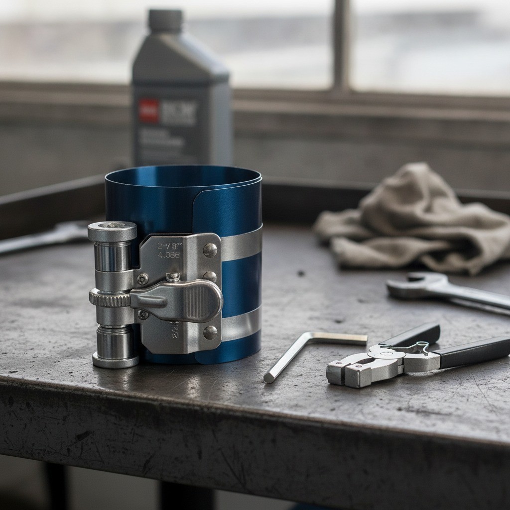 Piston Ring Compressor Tool, Adjustable 2.09″ to 6.89″, Caliper, 65Mn Steel