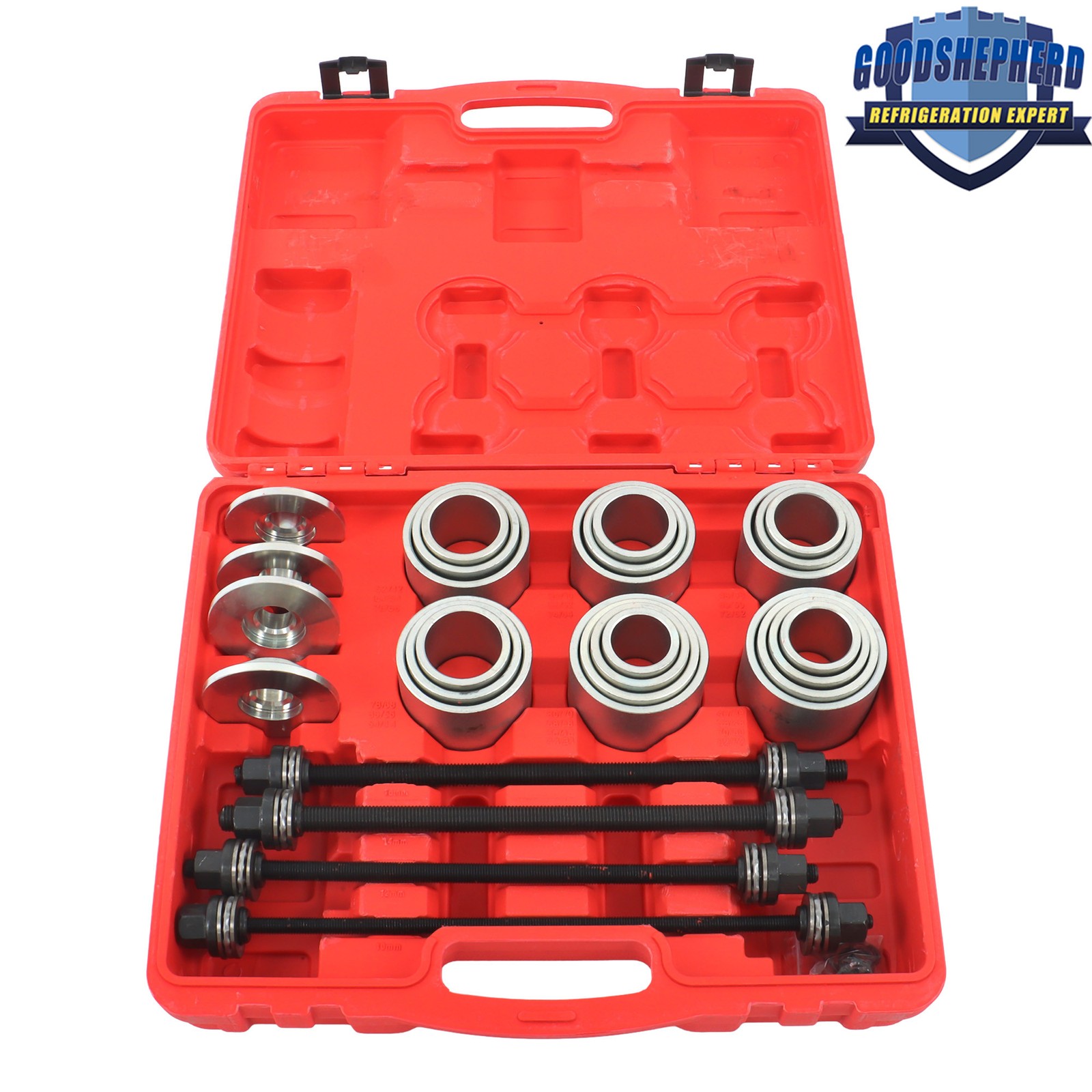 28pcs Pull and Press Sleeve Kit Steel Bush Bearing Removal Installation Tool Set