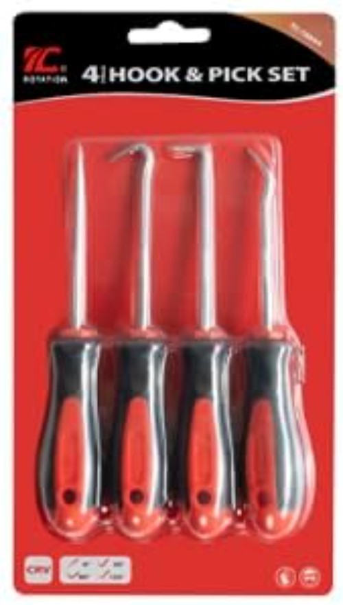Ergonomic 4-Piece Precision Hook and Pick Set for Automotive – Rustproof Steel