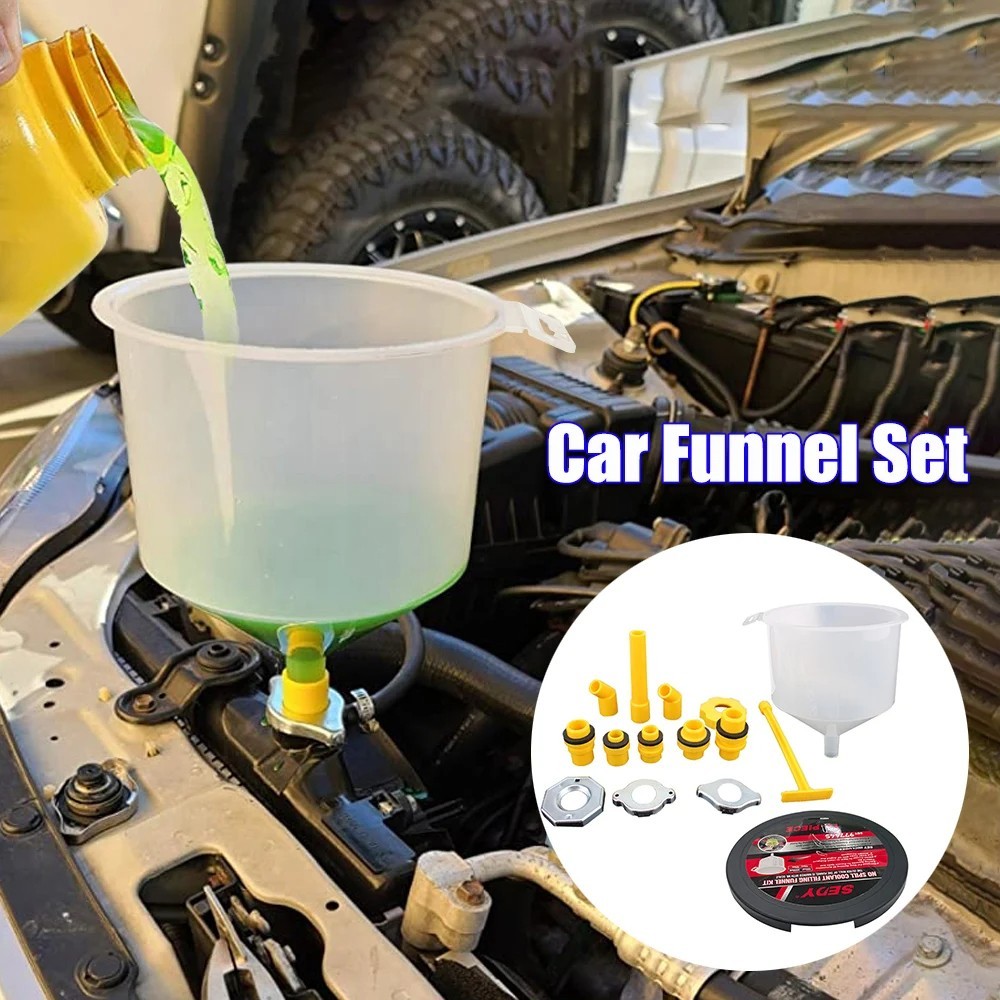 15Pcs/Set Funnel Spout Coolant Filter Filling Kit Brake Bleeder Car Oil Change D