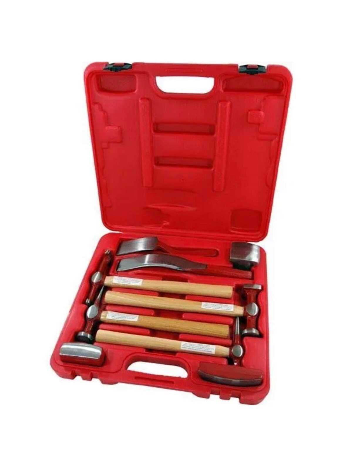 Auto Body Panel Beating Repair Tool Hammer Kit 9pc Hickory Heavy Duty