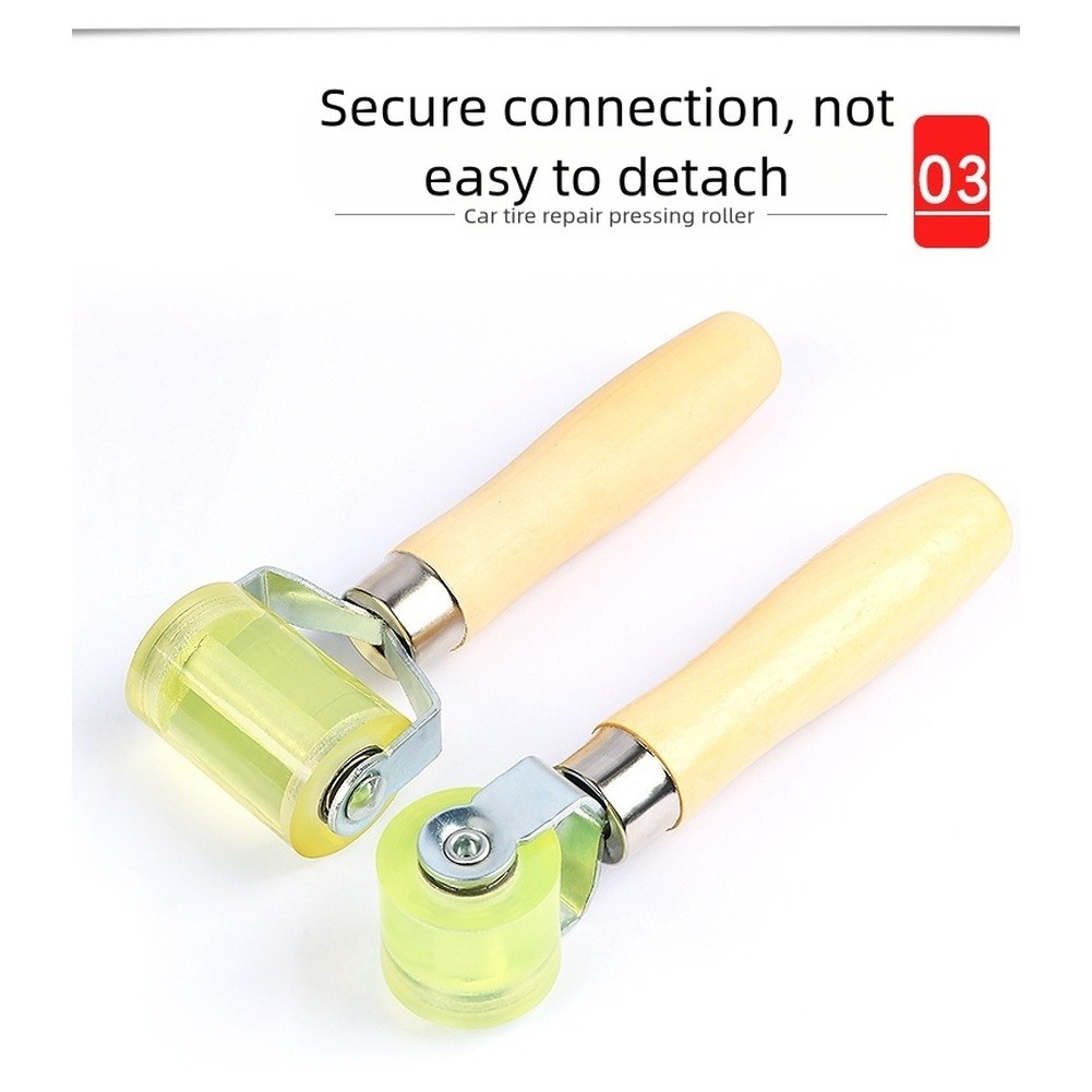 Tire Patch Compaction Roller Tool with Comfortable Handle for Tire Repair