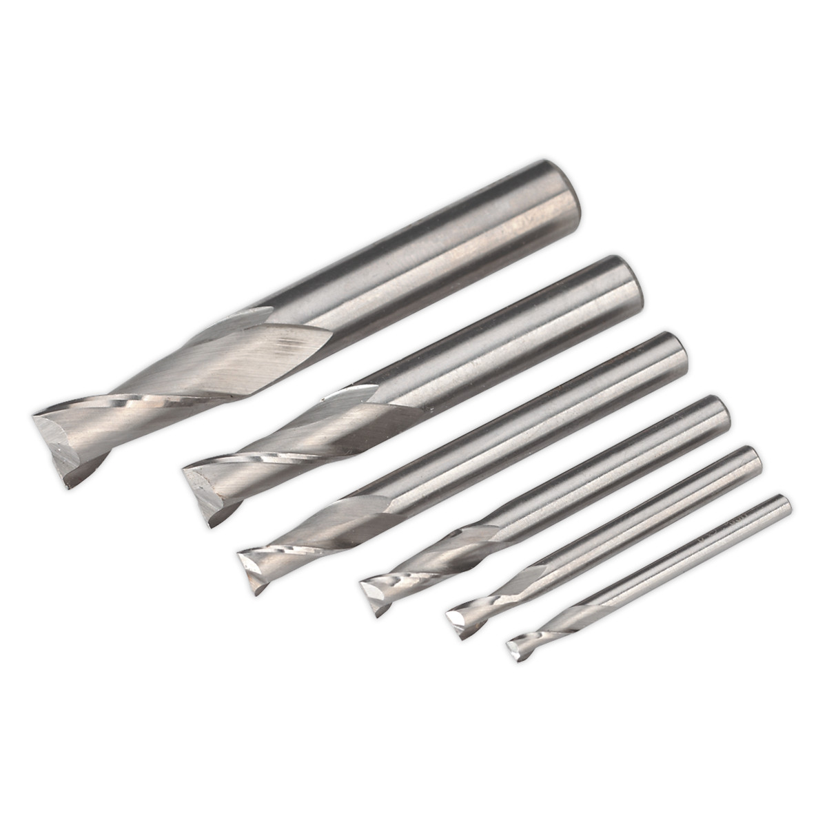 Sealey HSS End Mill Set For SM2503 Drilling Machine MT2 Ø3-10mm SM2503EMSET