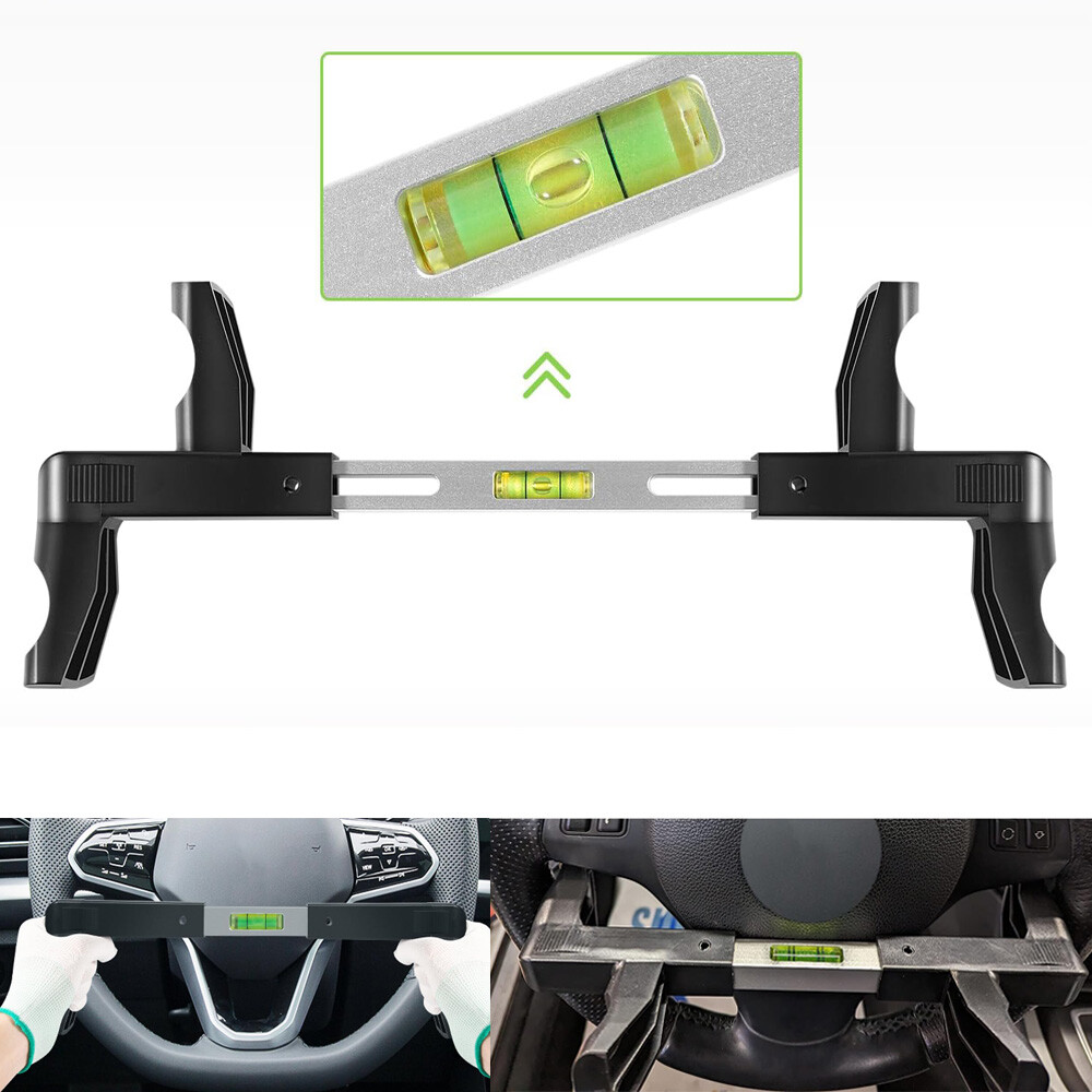 Universal Steering Wheel Level Alignment Tool for 270-340mm Spring-Loaded Holder