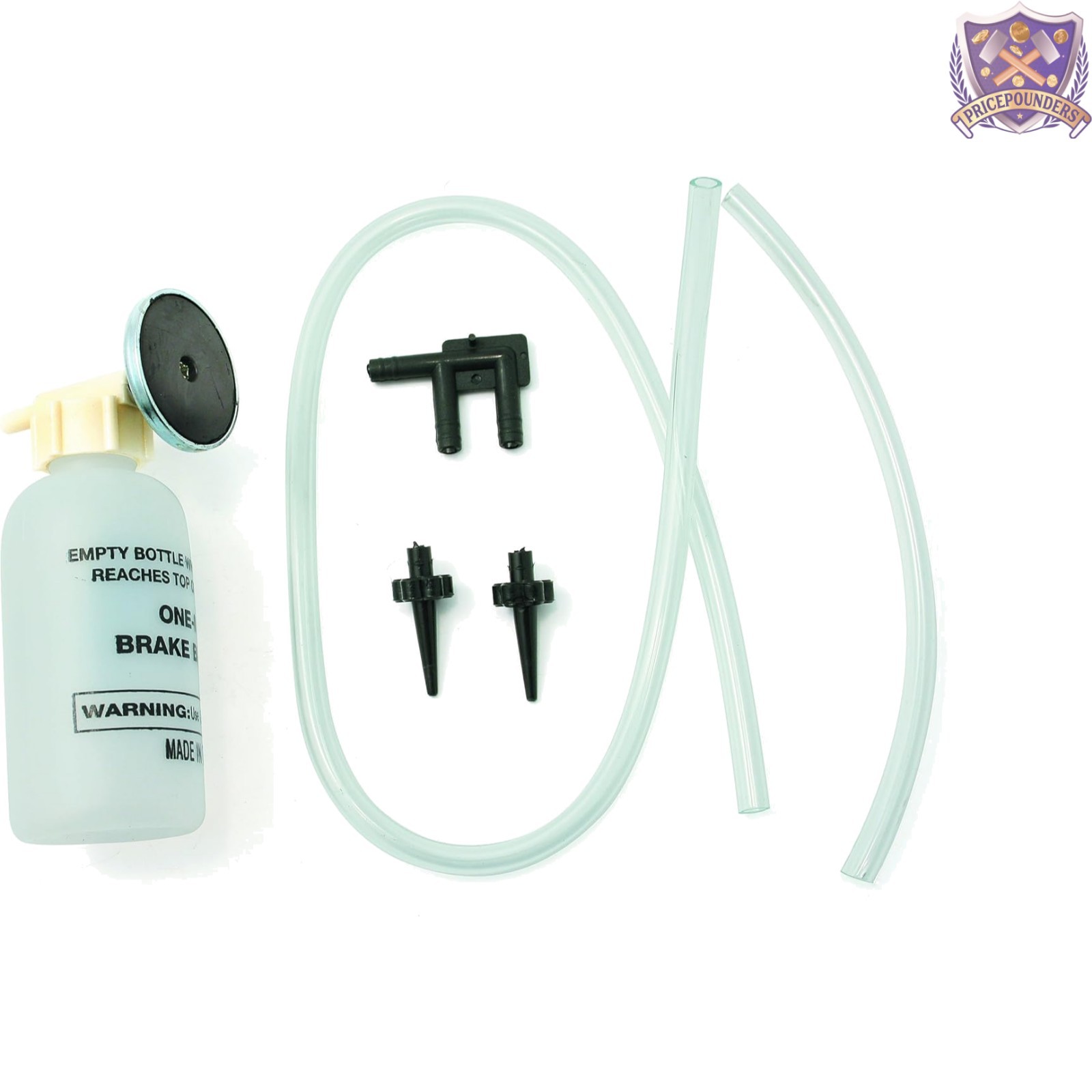 Brake Bleeding Kit One-Man Vehicle Brake System Fluid Service Including Hoses