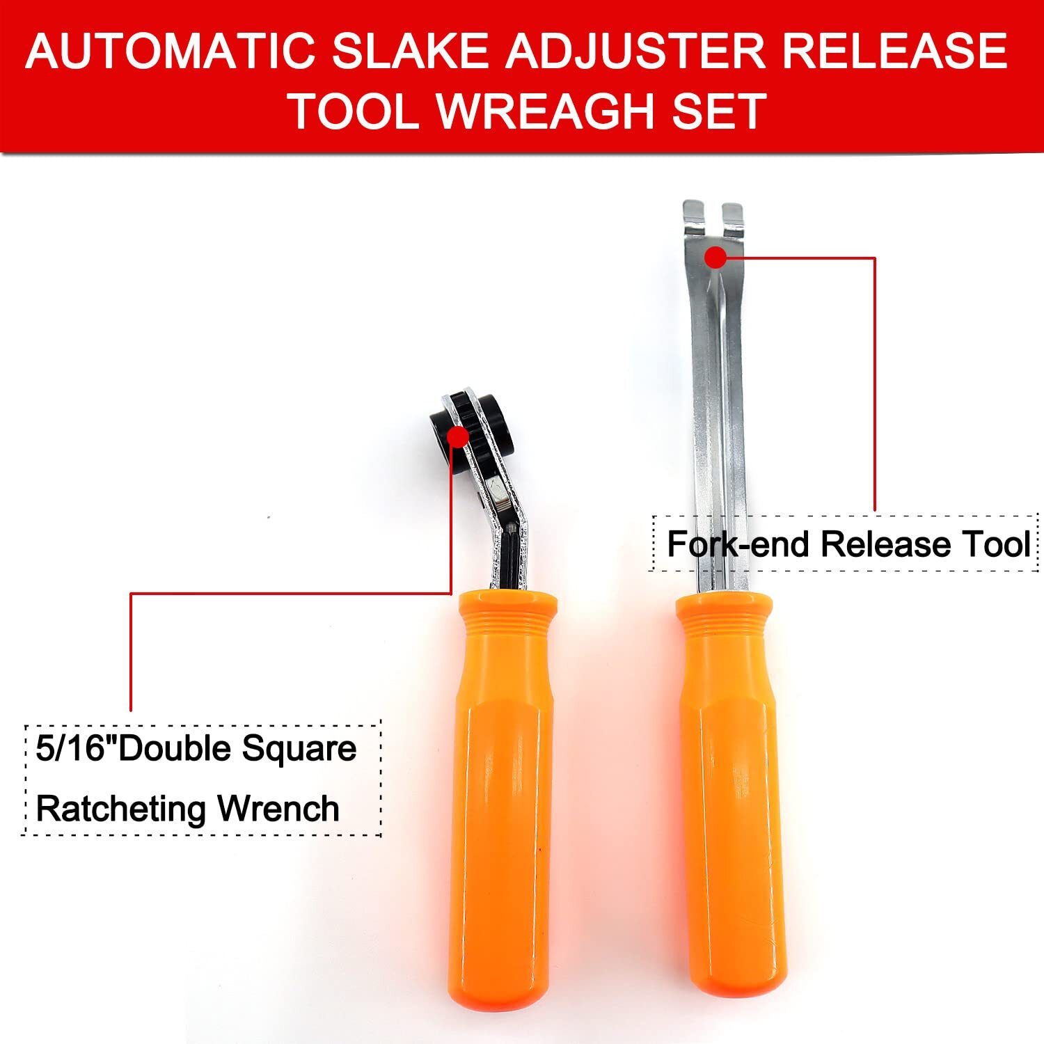 2 Pack Automatic Slack Adjuster Release Tool Set for Air Brake System