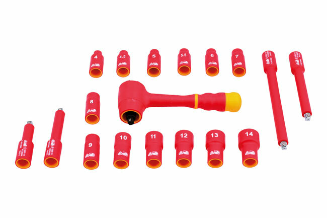 Laser 6145 Insulated Socket set 1/4″D 18 Piece