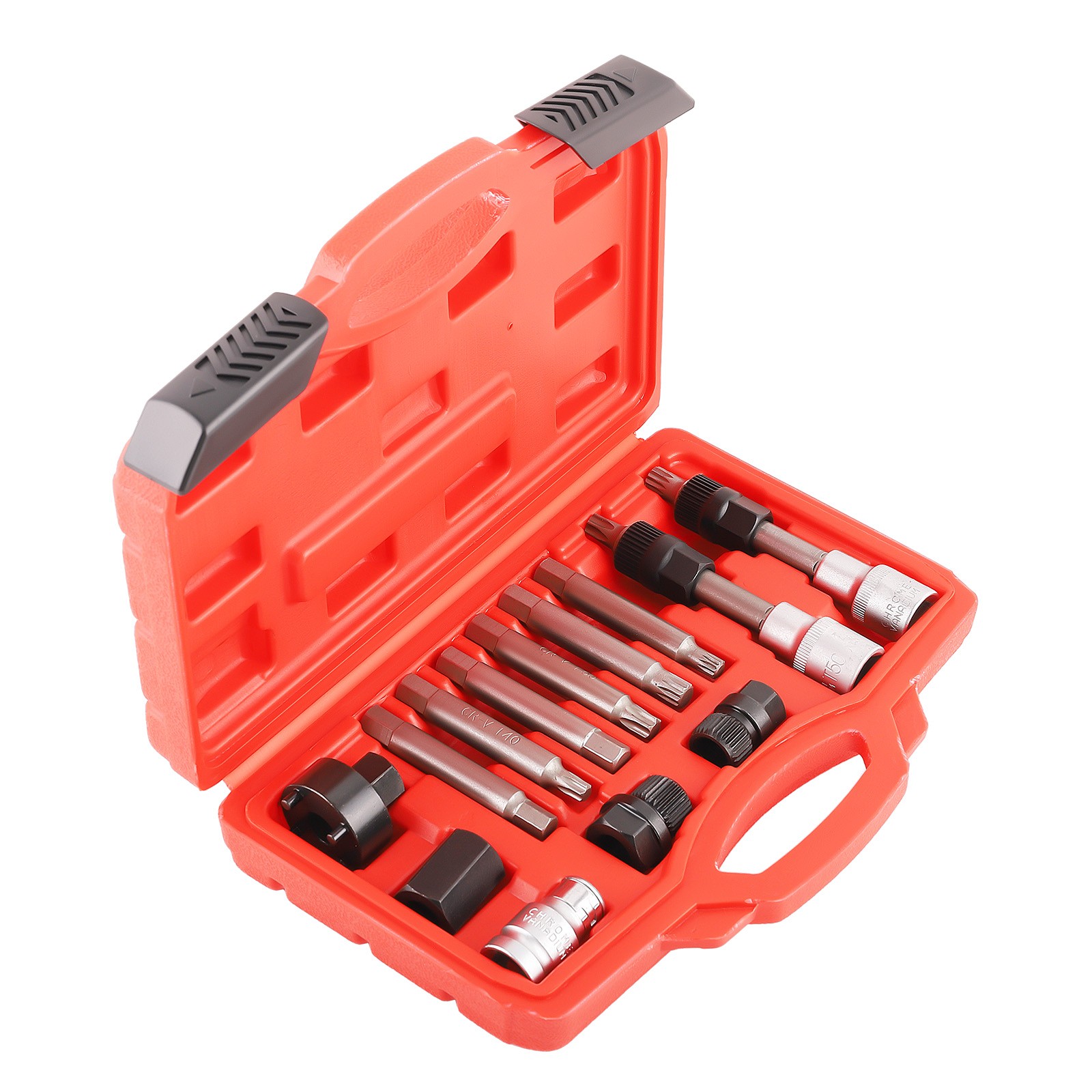 13PC Alternator Freewheel Pulley Removal Socket Bit Set Garage Service Tool Kit