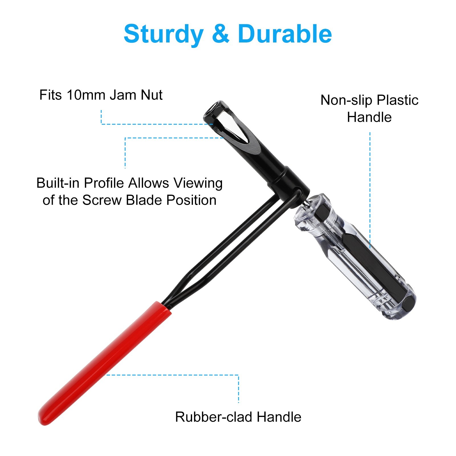 Valve Lash Adjustment Tool Set For Honda Toyota 10mm Jam Nut & Slotted Stud
