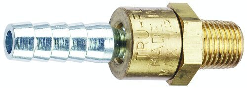 Tru-Flate 21-603 1/4″ NPT Male Fitting x 3/8″ ID Hose Barb Air Line Swivel Fi…