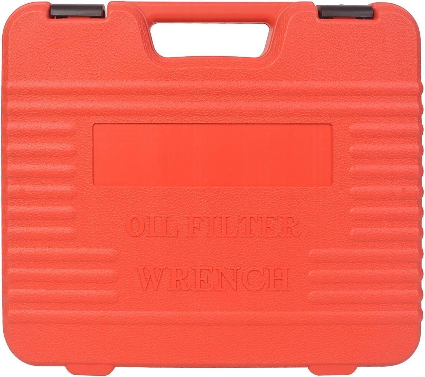 16Pcs Oil Filter Wrench Set Cup Type Removal Tool Socket Kit 1/2″ 3/8″ Adaptor